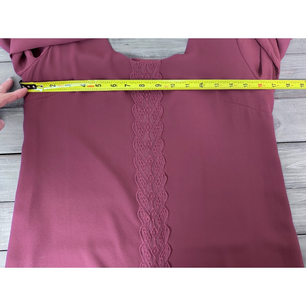 ASTR the Label Dress Dusty Rose Lace Trim 3/4 Sleeve Mini Casual Formal Sz Small - Picture 10 of 10